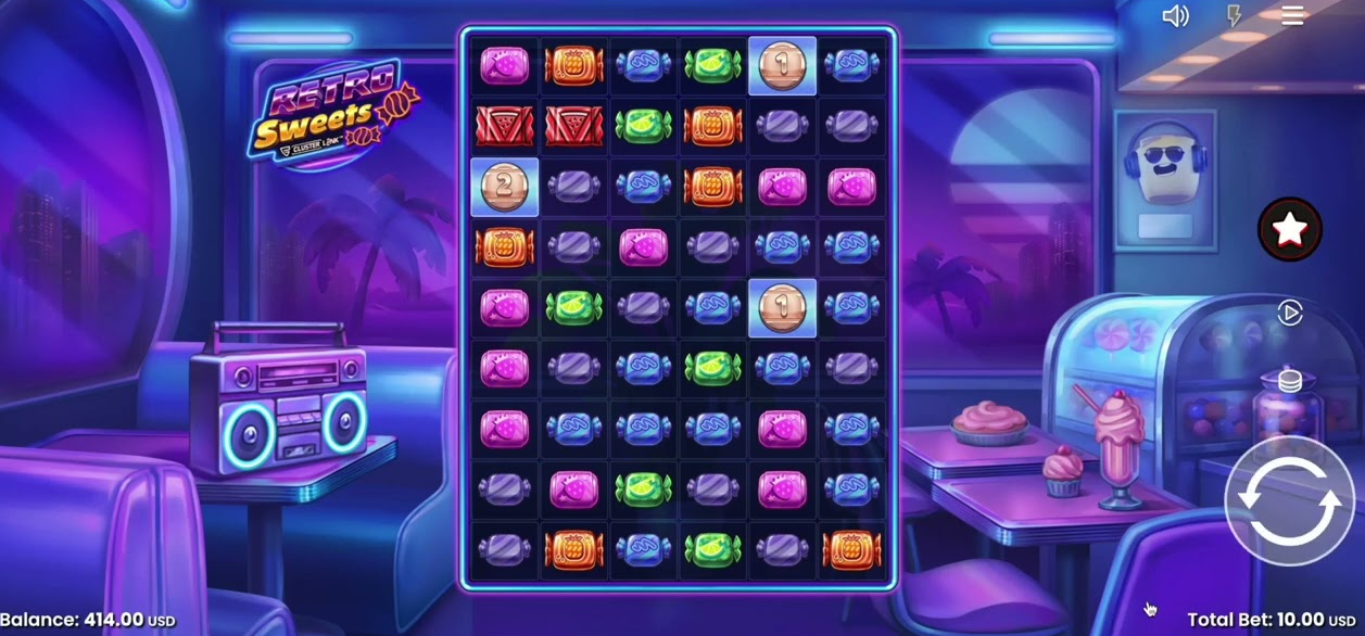 Retro Sweets — Hero-Banner auf ViperWin Casino